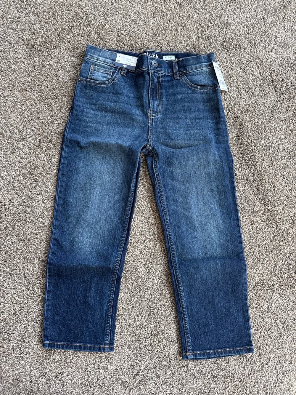Oshkosh B’Gosh Boys 6 Husky Classic Denim Darkwash nwt Retail $34